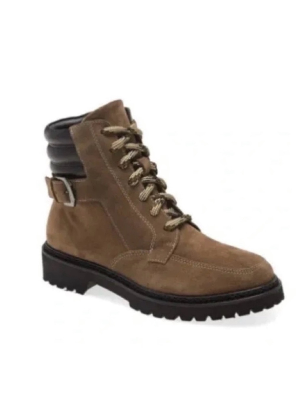 Aquatalia Mayra Weatherproof Suede Taupe Boot, Size 7.5, New Without Box,